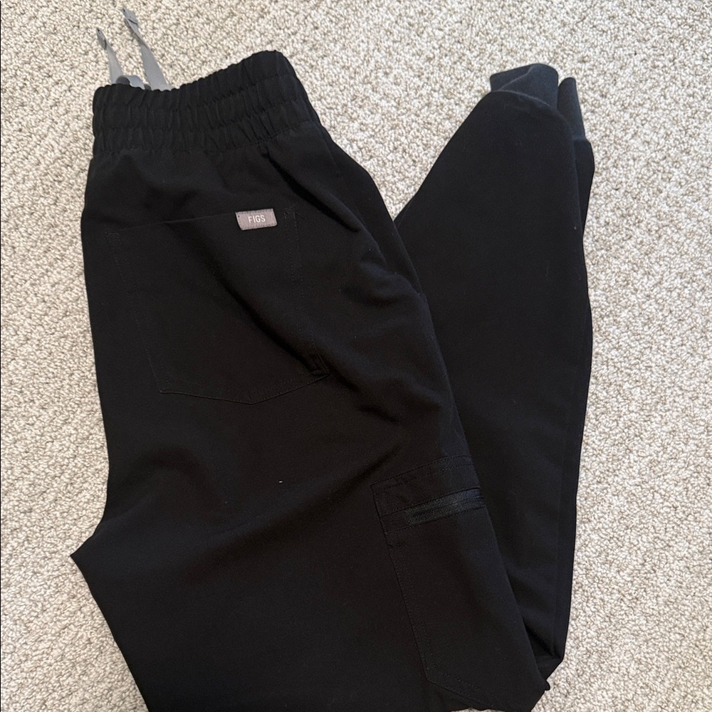 Figs Black Track Pants